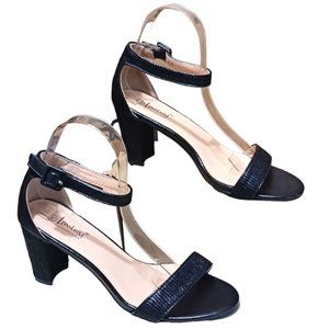Lena Luisa black ankle strap heels Size 6.5
